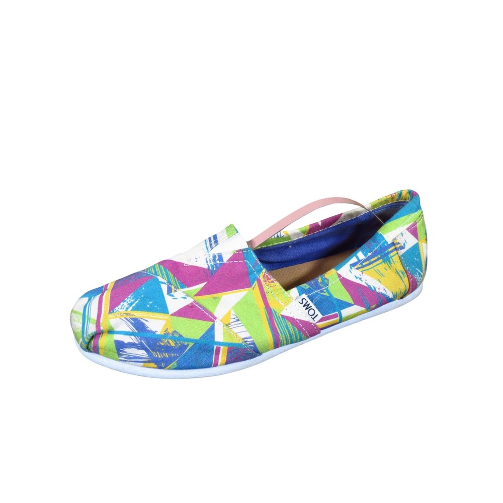 TOMS Alpargata Women Slip On Shoes Size 9 Everyday Geometric Abstract Multi